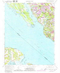 Mulberry Island 1965 topographic map thumbnail