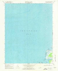 Nandua Creek 1968 topographic map thumbnail