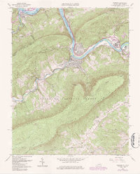 Narrows 1965 topographic map preview