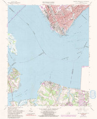 Newport News South 1964 topographic map thumbnail