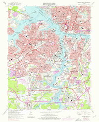Norfolk South 1965 topographic map thumbnail