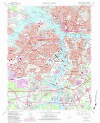 Norfolk South 1965 topographic map preview