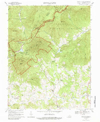 Peaks Of Otter 1967 topographic map thumbnail