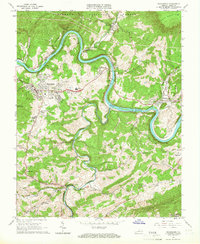 Pearisburg 1965 topographic map thumbnail