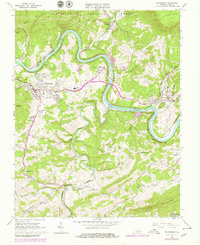 Pearisburg 1965 topographic map thumbnail