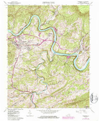 Pearisburg 1965 topographic map thumbnail