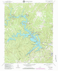 Philpott Lake 1967 topographic map thumbnail