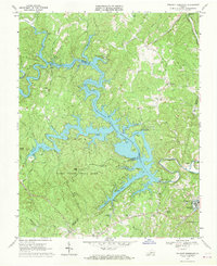 Philpott Reservoir topographic map thumbnail