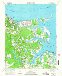 Poquoson West 1965 topographic map preview