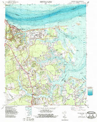 Poquoson West 1983 topographic map preview