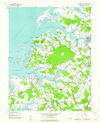 Pungoteague 1943 topographic map thumbnail