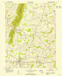 Purcellville 1953 topographic map thumbnail