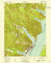 Quantico 1952 topographic map thumbnail