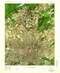 Roanoke 1962 topographic map thumbnail