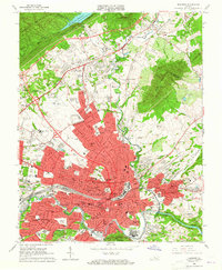 Roanoke 1963 topographic map thumbnail