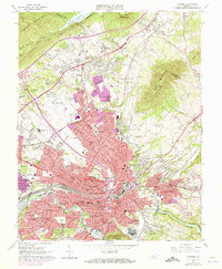 Roanoke 1963 topographic map thumbnail