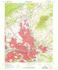 Roanoke 1963 topographic map thumbnail