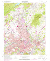 Roanoke 1963 topographic map thumbnail