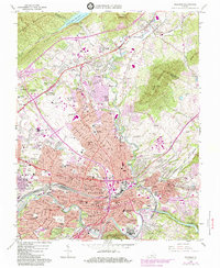 Roanoke 1963 topographic map thumbnail
