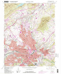 Roanoke 1963 topographic map thumbnail