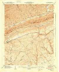 Rose Hill 1948 topographic map thumbnail