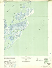 Ship Shoal Inlet 1953 topographic map thumbnail