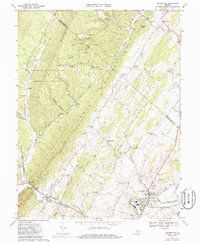 Timberville 1967 topographic map thumbnail