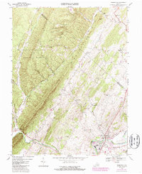 Timberville 1967 topographic map thumbnail
