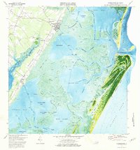 Wachapreague 1974 topographic map thumbnail