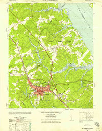 Williamsburg 1952 topographic map thumbnail