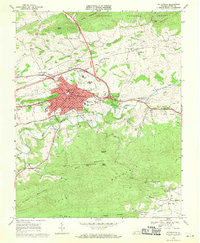 Wytheville 1968 topographic map thumbnail