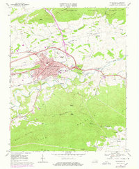 Wytheville 1968 topographic map thumbnail