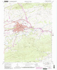 Wytheville 1968 topographic map thumbnail