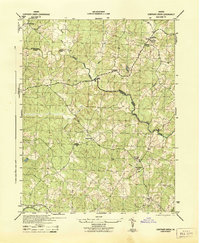 Contrary Creek 1942 topographic map thumbnail