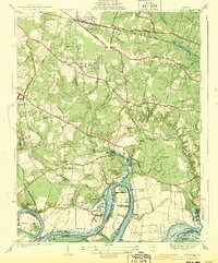Dutch Gap 1943 topographic map preview