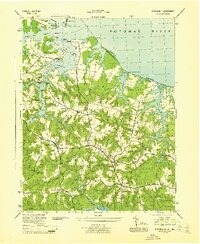 Heathsville 1944 topographic map thumbnail
