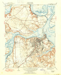 Hopewell 1943 topographic map thumbnail
