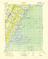 Nassawadox 1943 topographic map thumbnail