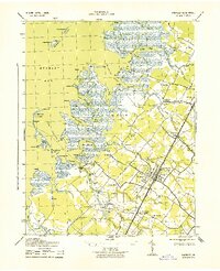 Parksley 1943 topographic map thumbnail