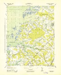 Pungoteague 1943 topographic map thumbnail