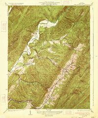 Warm Springs Run 1933 topographic map thumbnail