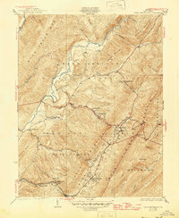 Warm Springs Run 1933 topographic map thumbnail
