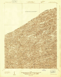 Pearisburg 1932 topographic map thumbnail