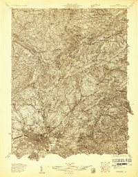 Roanoke 1929 topographic map thumbnail