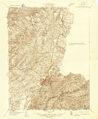 Waynesboro 1934 topographic map thumbnail
