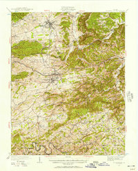 Blacksburg 1932 topographic map thumbnail
