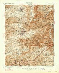 Blacksburg 1937 topographic map thumbnail