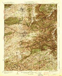 Blacksburg 1937 topographic map thumbnail