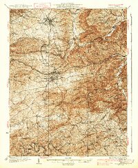 Blacksburg 1937 topographic map thumbnail