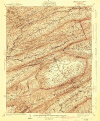 Burkes Garden 1941 topographic map thumbnail